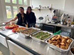 Carlene Bender from Southall Business Expo and caterer Pali at Southall Manor House