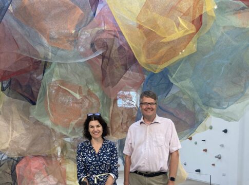 Clare Gough and Councillor Jon Ball at Pitzhanger Manor