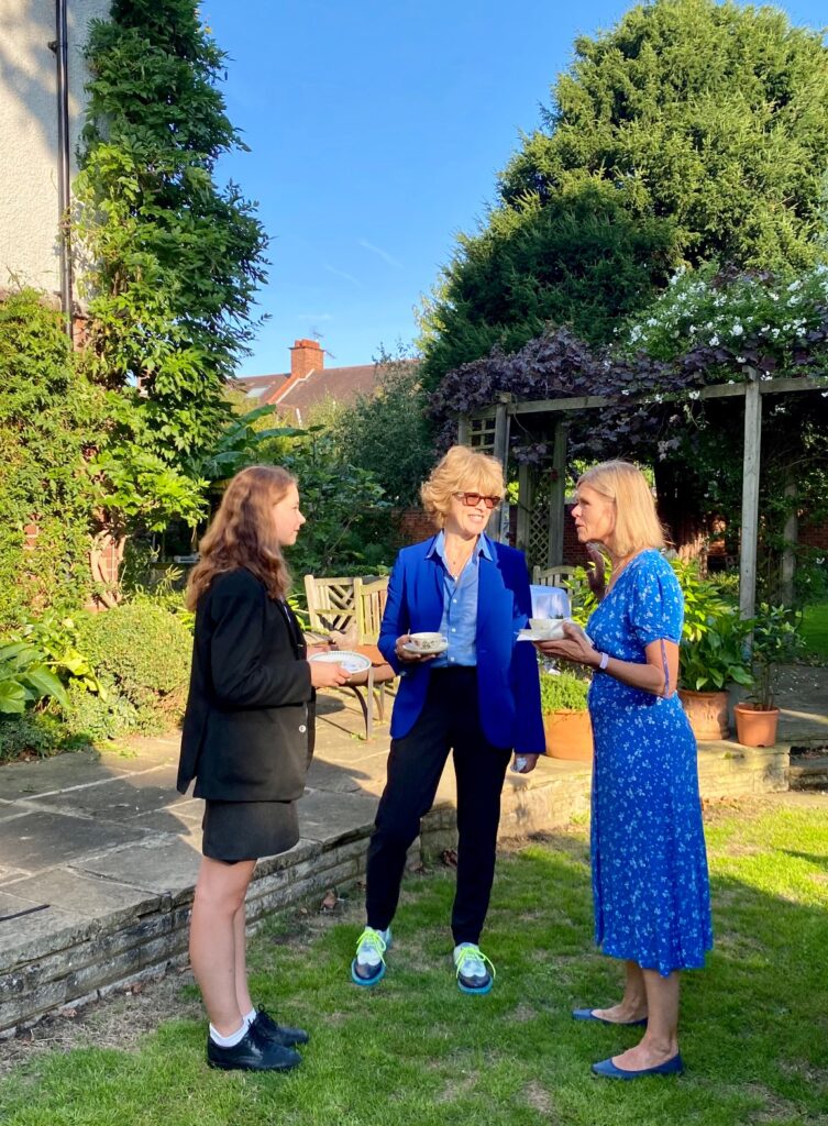 Laura and Claudia Flanders with Caroline Williams