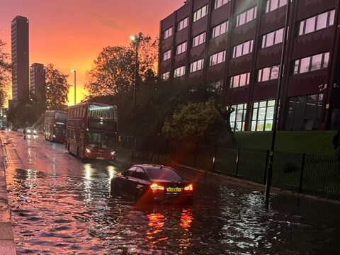 Flooding in North Acton