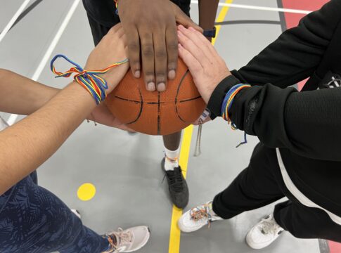 West London College students show their rainbow laces