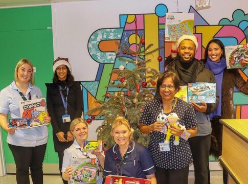 West Middlesex Hospital Children's ward getting toys from Westside Radio 2021 toy appeal