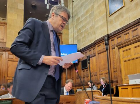 Councillor Jon Ball speaking in Ealing Council