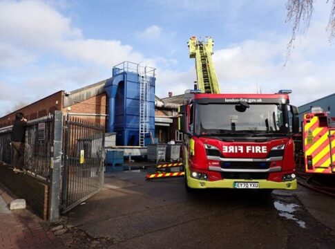 Fire in Park Royal. Photo: London Fire Brigade