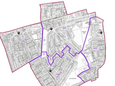 Walpole Ward proposed to be moved from Ealing Central and Acton to Ealing Southall