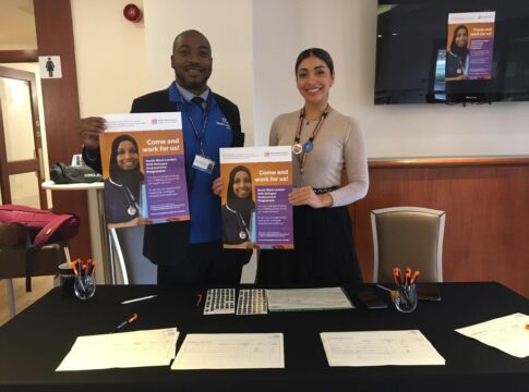Trust staff at the refugee job fair