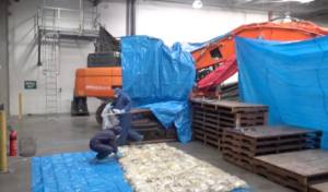Almost 450kg of MDMA found in excavator. Photo: NCA