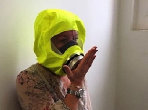 Fire escape hood. Photo: London Fire Brigade