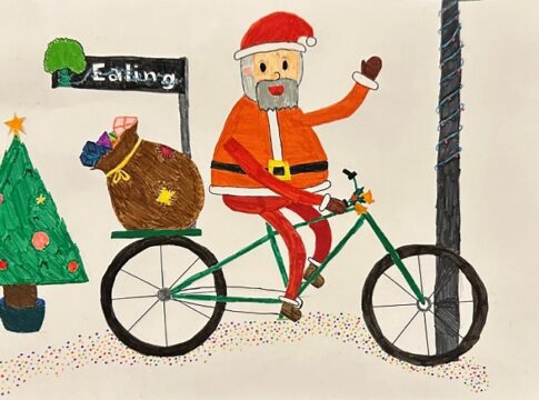 Overall Winner Ealing Christmas card 2022 winner Mia-Wilkin Ellen Wilkinson School for Girls