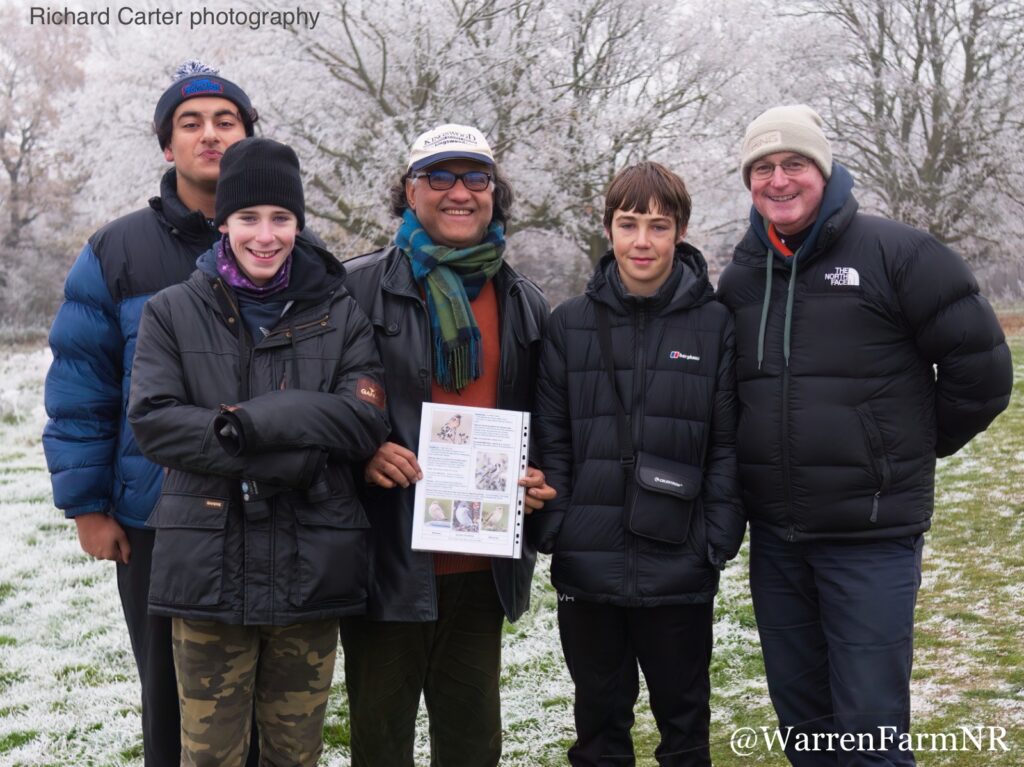 Daniel and Rowan with Councillors at Warren Farm