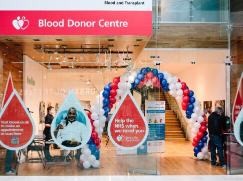 blood donations at Westfield in Shepherds Bush