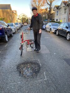Pothole in Walpole. Photo: Ealing Liberal Democrats