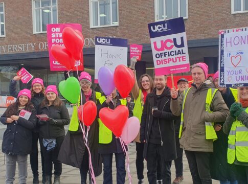 Members of UCU are on strike at University of West London