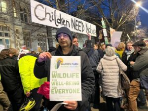 Residents protest to save Warren Farm. Photo: EALING.NEWS