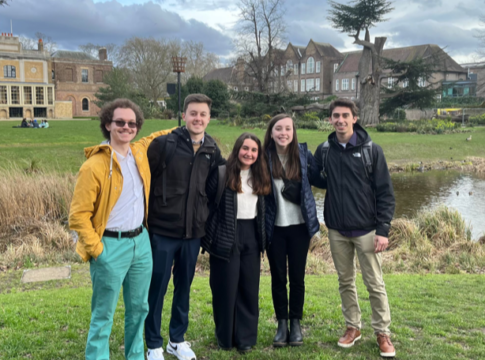 Students from WPI helping Ealing Parks Foundation. Quentin Collins, Bryce Kennedy, Maddie Donahue, Daisy Connors, Alex Moreira