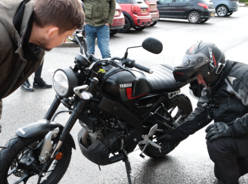 Learning about motorcycle safety. Photo: The Royal Society for the Prevention of Accidents