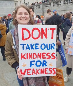 Marching with and for junior doctors at Westminster protest. Photo: Ealing Save Our NHS