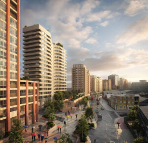 Computer generated image of TfL development by Bollo Lane