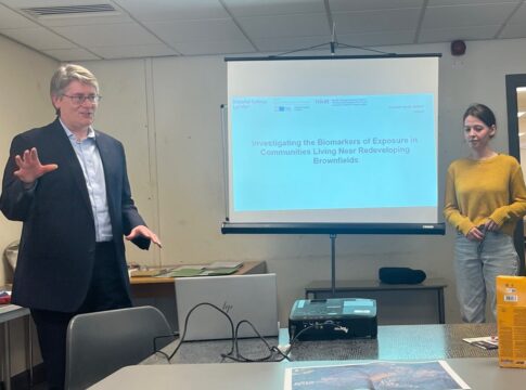 Two scientists from Imperial, Dr Ian Mudway senior lecturer in the School of Public Health and Holly Walder PhD student in Environmental Research Group