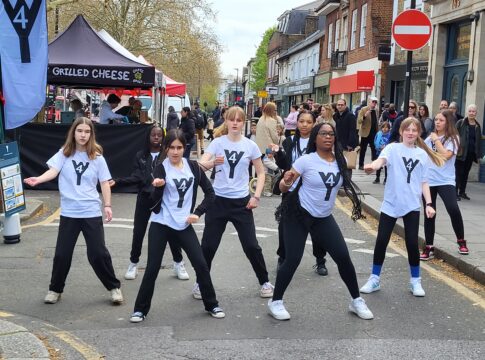 W4 Youth dance troupe performing at Chiswick Cheese Market