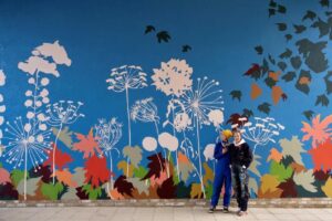 Mural by Clara Wilkinson and Mary West. Photo: Camilla Wilkinson photography