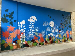 Mural by Clare Wilkinson and Mary West. Photo: Camilla Wilkinson photography