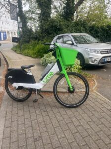 Lime bike in Ealing
