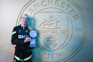 Chloe Kelly of Man City winner of Barclays' Player of the Month for April 2023