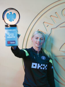 Chloe Kelly of Man City winner of Barclays' Player of the Month for April 2023