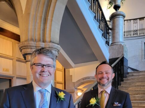 Ealing Liberal Democrats Councillor Jon Ball and leader Councillor Gary Malcolm