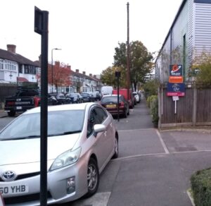 Car parked on pavement