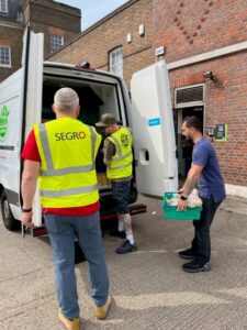 SEGRO employees helping City Harvest. Photo: SEGRO