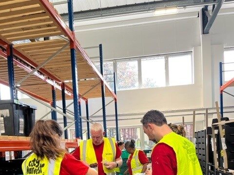 SEGRO employees helping City Harvest. Photo: SEGRO