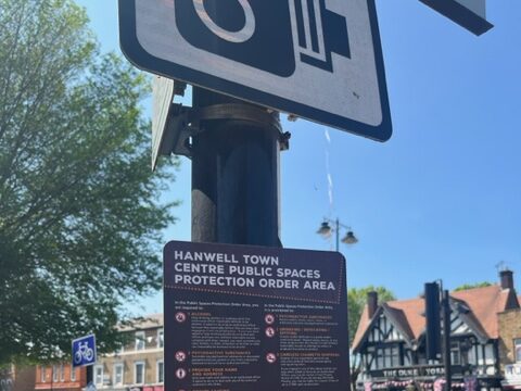 Public Spaces Protection Order (PSPO) for Hanwell. Photo: EALING.NEWS