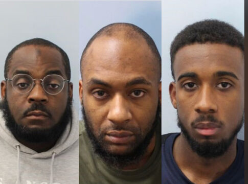 Dwayne Campbell, Jade Broadbelt, Demetri Fairweather. Photo: Metropolitan Police