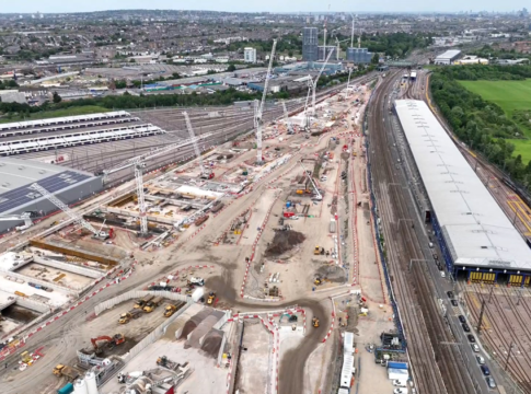Progress of Old Oak Common Station. Photo: HS2