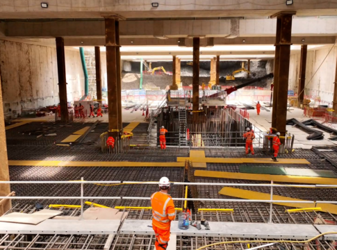 Progress on Old Oak Common Station. Photo: HS2