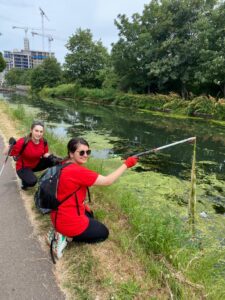 SEGRO employees helping Canal & River Trust. Photo: SEGRO