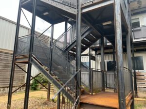Marston Court in Hanwell using converted shipping containers to house people
