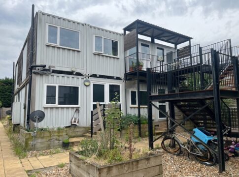 Marston Court in Hanwell using converted shipping containers to house people