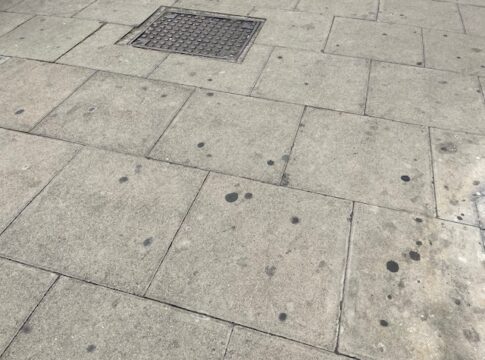 Chewing gum litter in Ealing