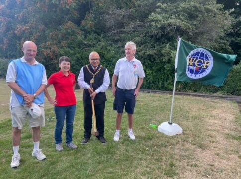 Mayor of Ealing, Councillor Hitesh Tailor at Ealing Croquet Club finds out about the club and the game