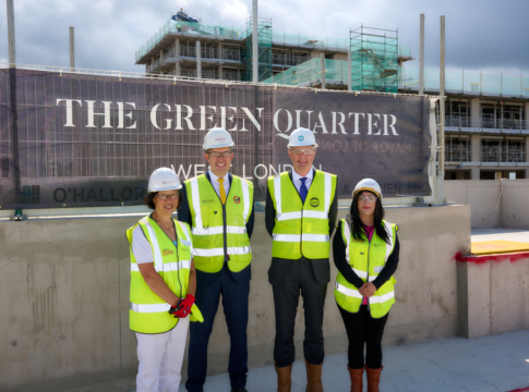 Topping out ceremony for Rosemary House at The Green Quarter. Photo: Berkeley Group