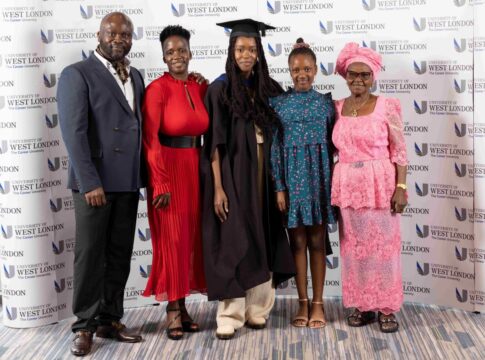 Anthonia Edwards and family. Photo: University of West London