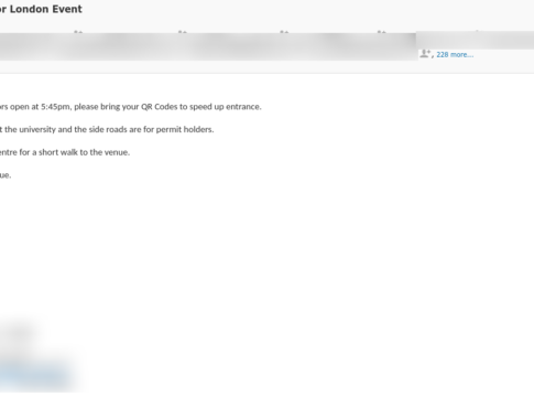 Ealing Police sent email sharing email addresses with all those attending public event