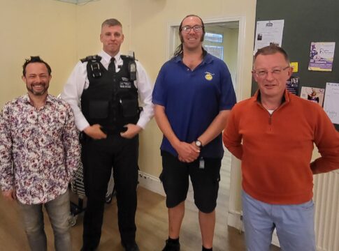 Councillor Gary Malcolm with police
