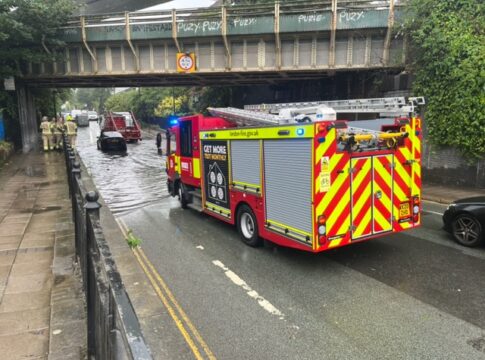 London Fire Brigade rescue driver trapped in car