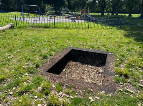Trampoline area at Acton's Southfield Recreation Ground. Photo: EALING.NEWS