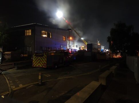 West Gate fire. Photo: London Fire Brigade