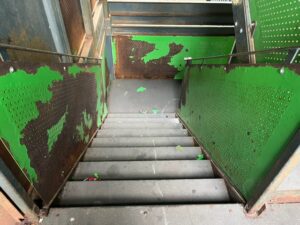 Stairs inside Meath Court, Hope Gardens, Acton. Photo: EALING.NEWS